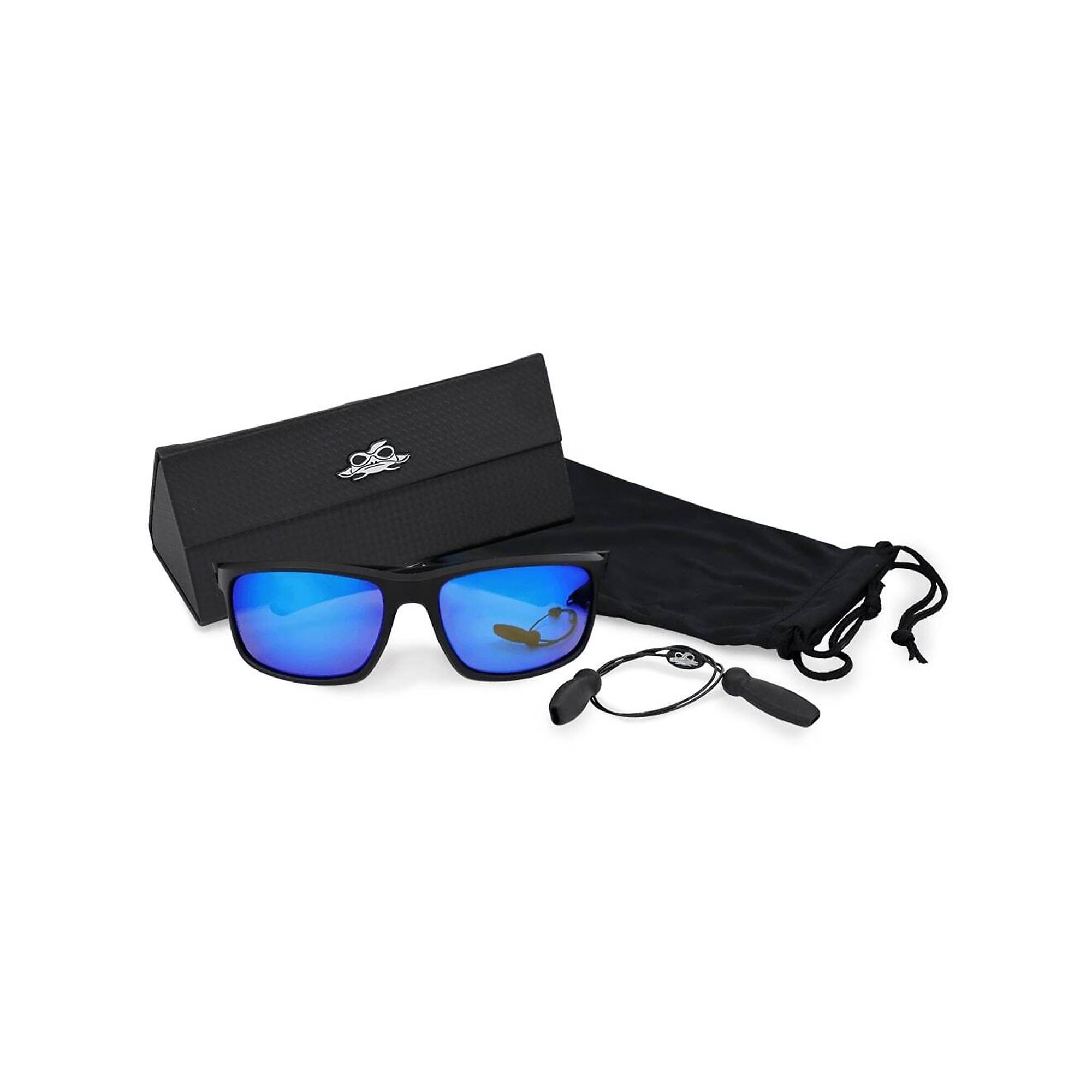Bullhead Safety Crevalle™, Blue Polarized Lens, Matte Frame Safety Glasses, Frame Color Matte Black, Lens Color Blue, ANSI Z87 Compliant, Model# 360-11127